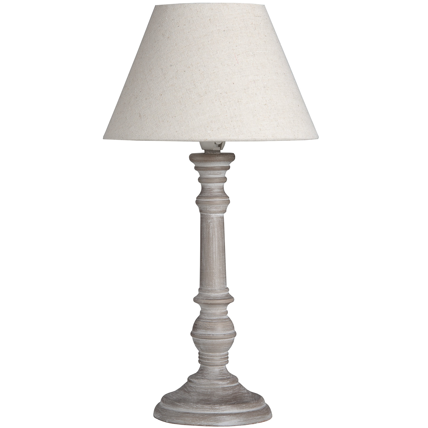 Wooden Fluted Column Table Lamps, Antique French Provincial Table Lamps